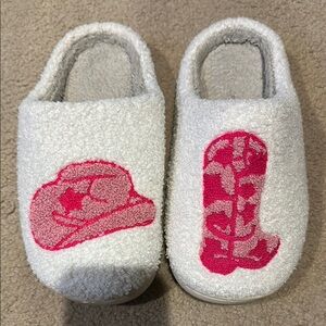 Pink Cowgirl Slippers
